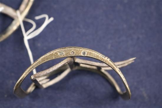 Eight assorted pairs of 19th century and later buckles, including silver and cut steel.